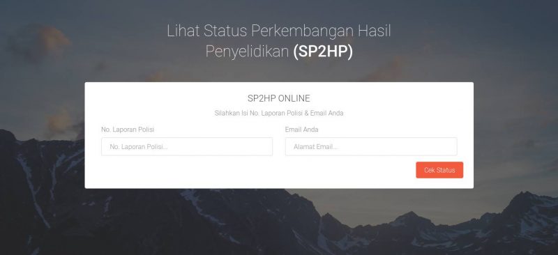 SP2HP Online Polres Kota Tangerang